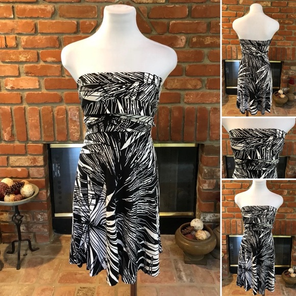 Abstract Party Cocktail Strapless Dress XS - Picture 2 of 7